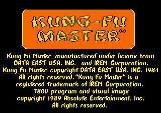 Kung Fu Master Title Screen